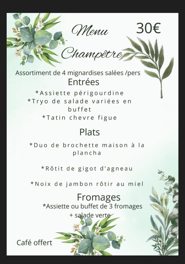 Menu champêtre