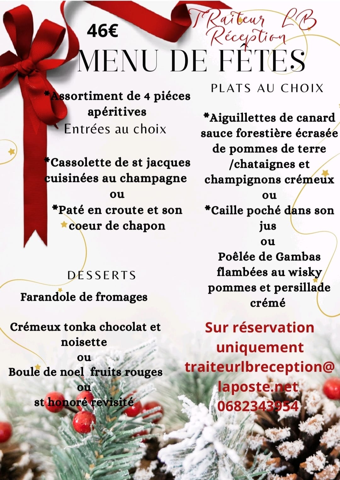 Menu de noel 